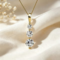 Three Stone Drop Necklace