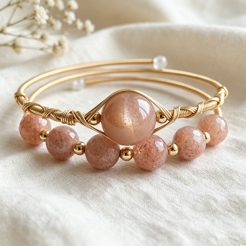 Moonstone Wire Bracelet