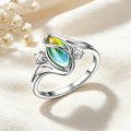 Iridescent Oval Crystal Ring