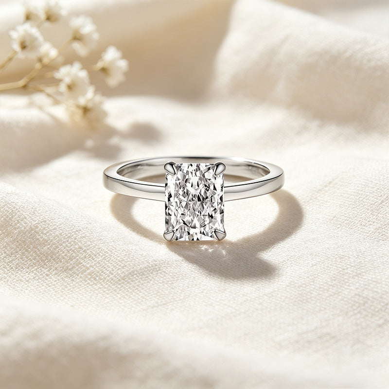 Radiant Cut Moissanite Ring