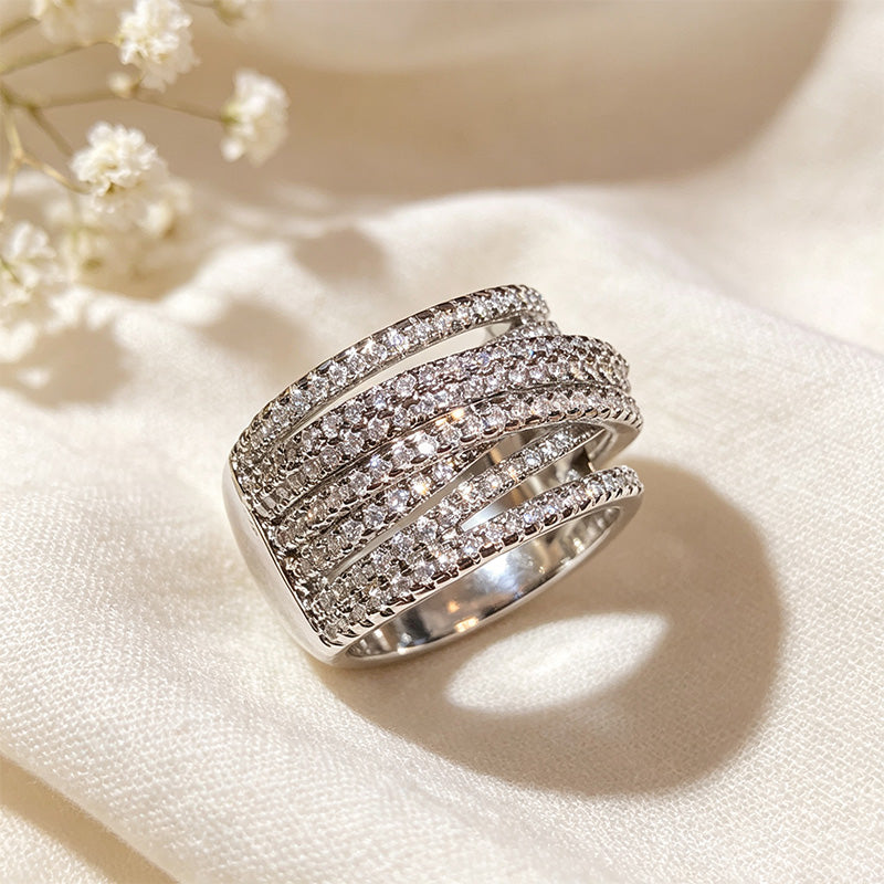 Paved Stone Wrap Ring