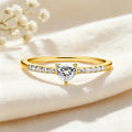 Heart-Cut Moissanite Halo Ring Set