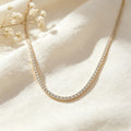 Full-diamond collarbone necklace