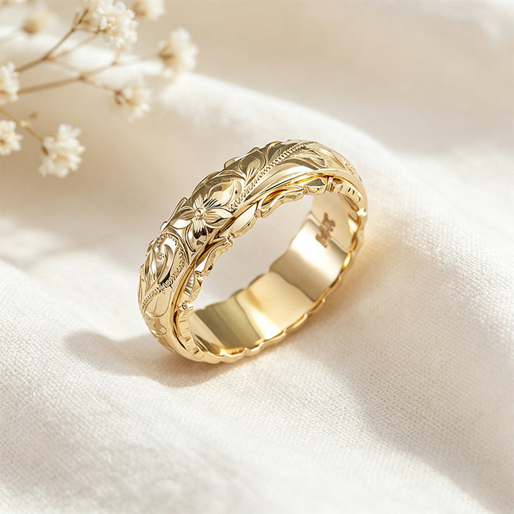 Bas-Relief Flower Ring