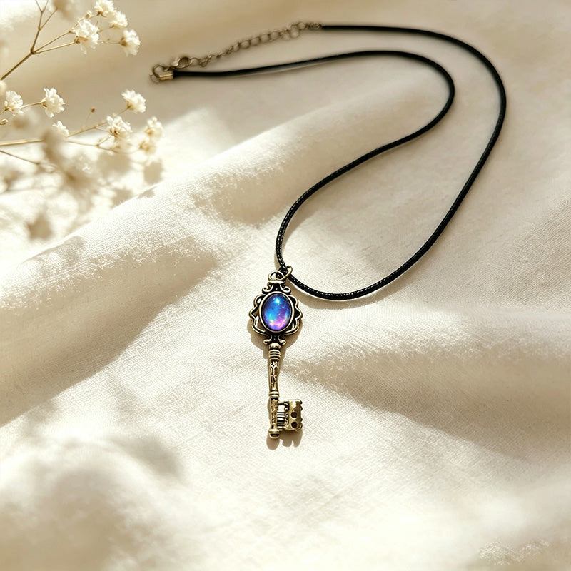 Crystal Key Witch Necklace