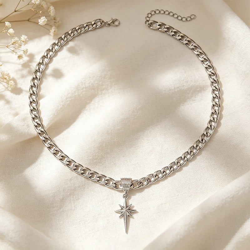 Star Pendant Cuban Necklace