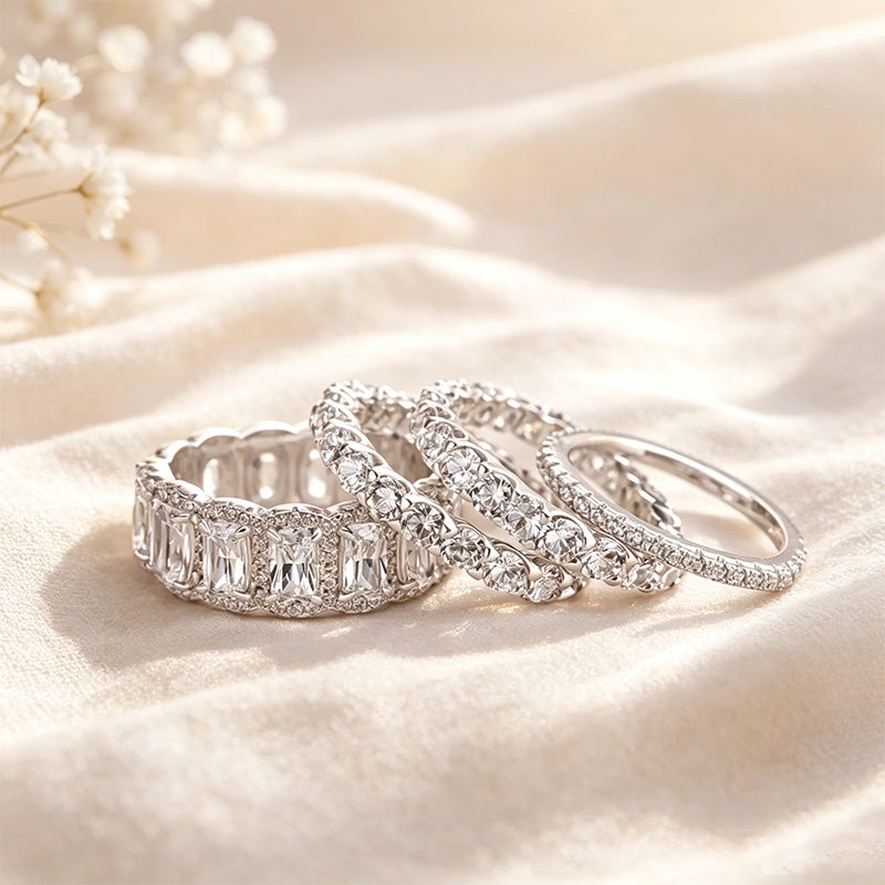 Moissanite Stack Ring Set