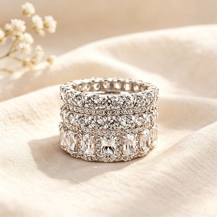 Moissanite Stack Ring Set