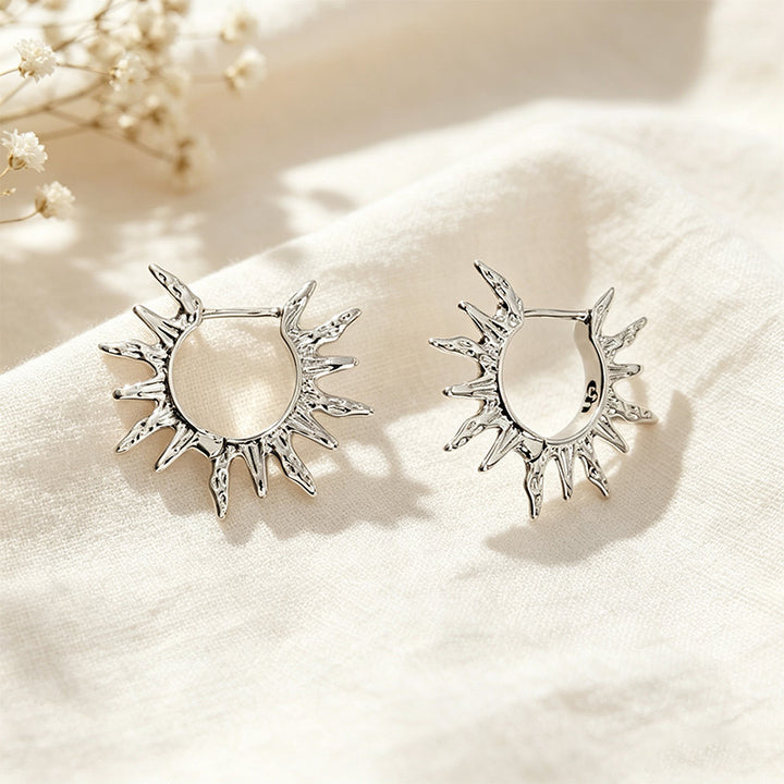 Sun Ray Hoop Earrings