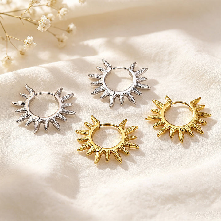 Sun Ray Hoop Earrings