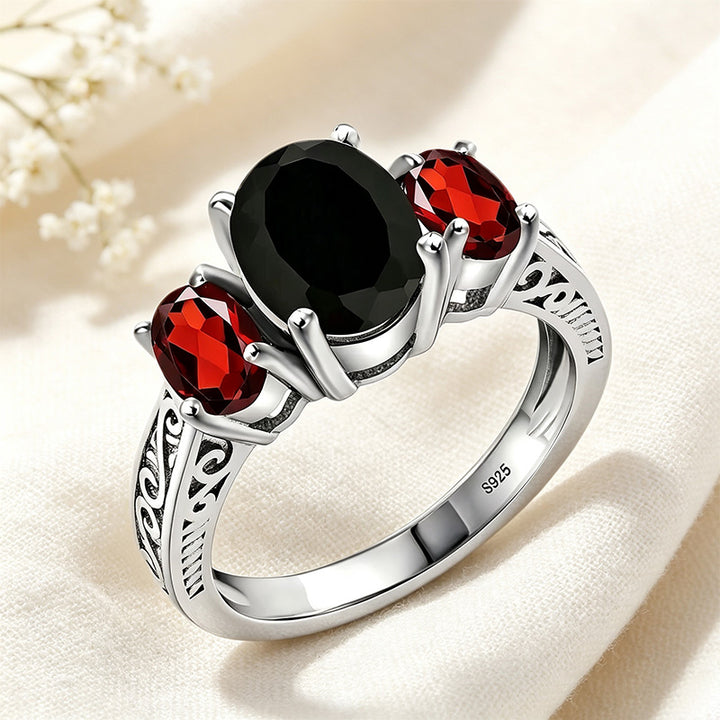 Oval Three Stone Ring