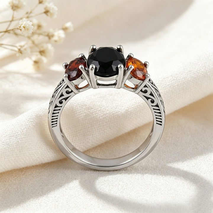 Oval Three Stone Ring