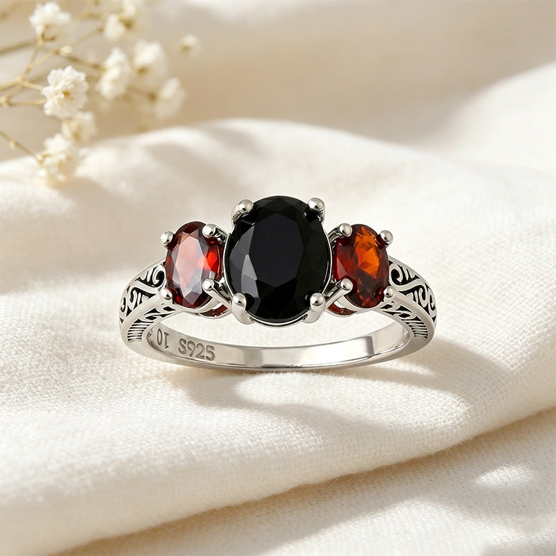 Oval Three Stone Ring