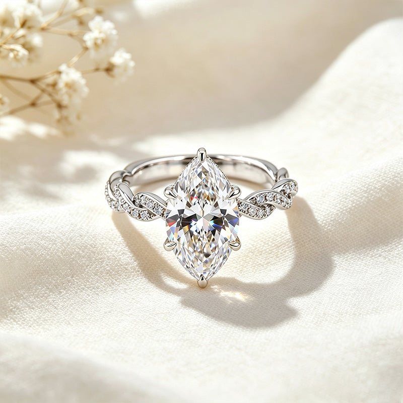 Marquise Cut Moissanite Ring Series