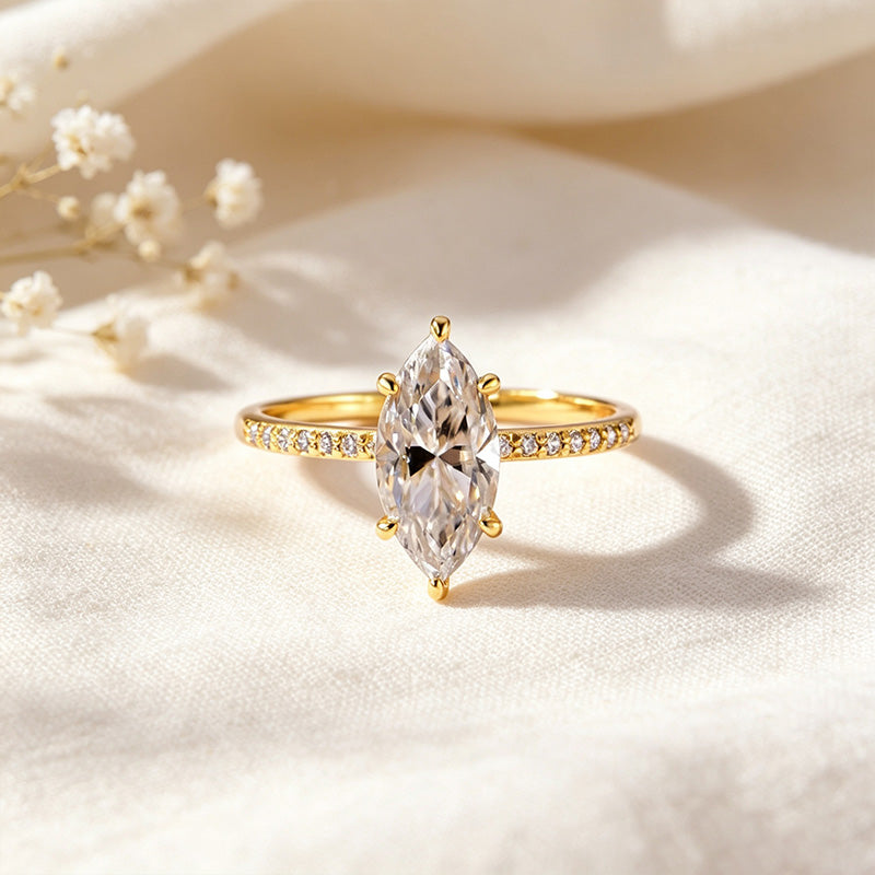 Minimalist Marquise CZ Ring