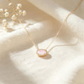Oval Zircon Pendant Necklace