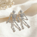 Crystal Skeleton Drop Earrings