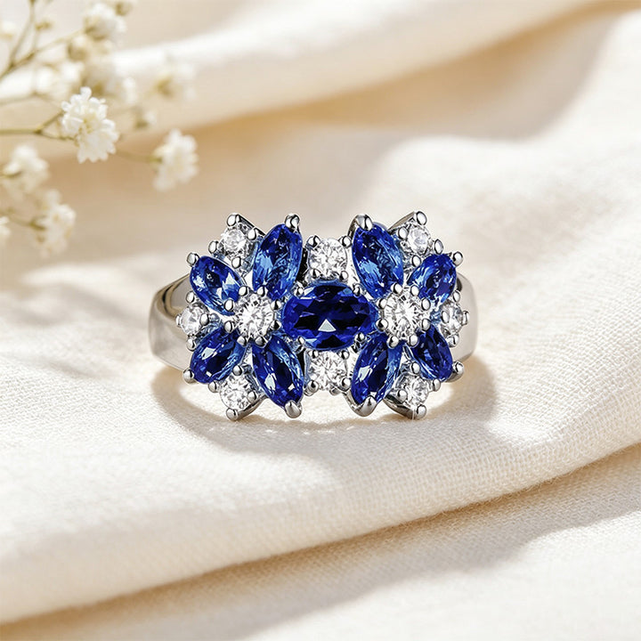 Moissanite Cluster Ring