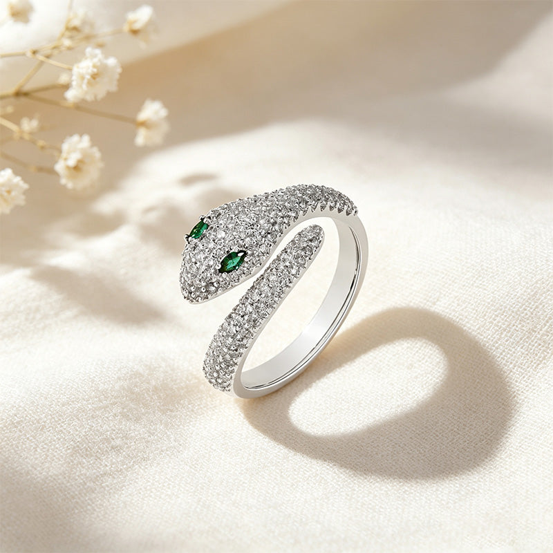 Snake Moissanite Ring