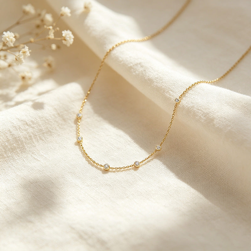 CZ Station Necklace
