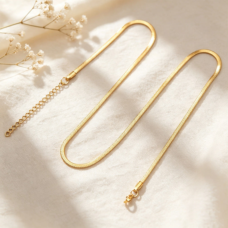 Layered snake chain necklace
