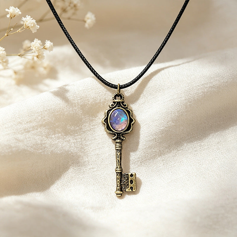 Crystal Key Witch Necklace