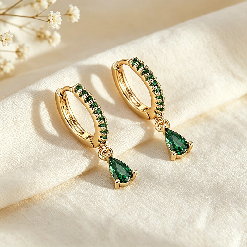 Teardrop Huggie Earrings