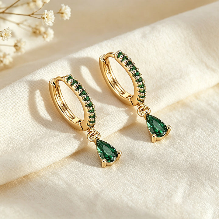 Teardrop Huggie Earrings