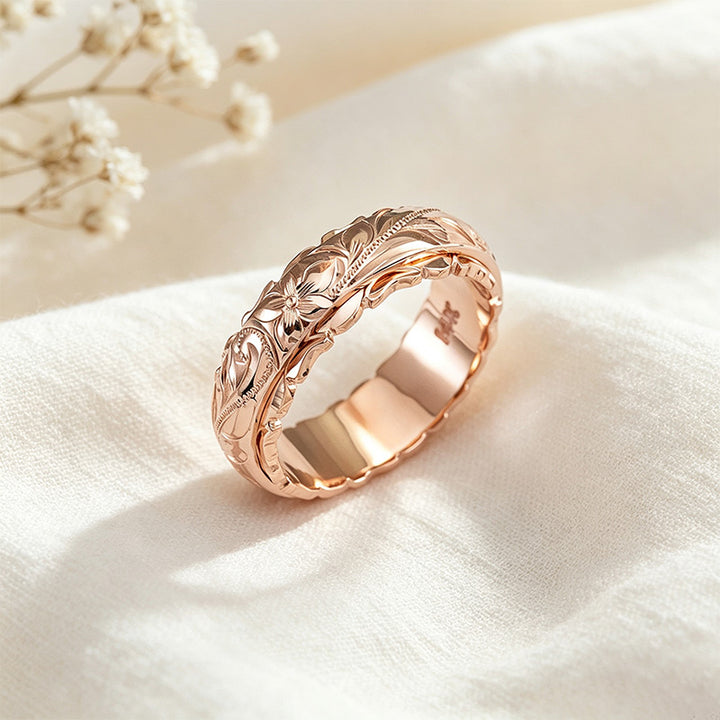 Bas-Relief Flower Ring