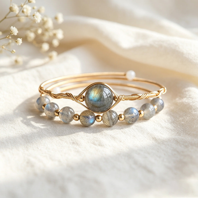 Moonstone Wire Bracelet