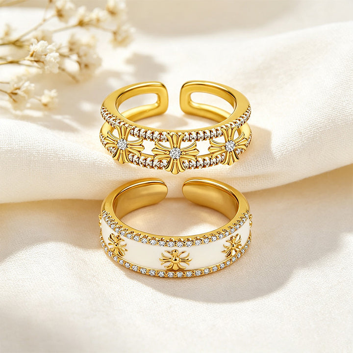 Openwork Enamel Ring