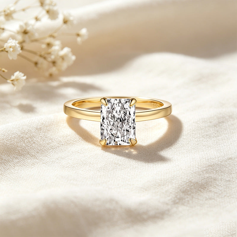 Radiant Cut Moissanite Ring