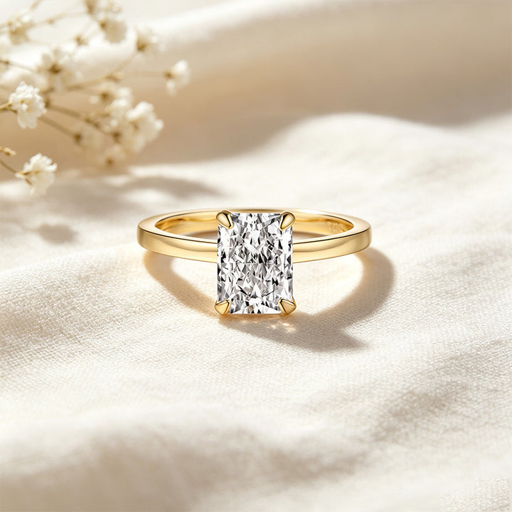 Radiant Cut Moissanite Ring