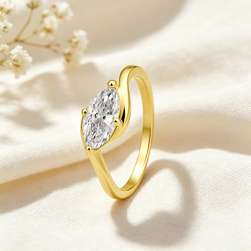 Marquise Moissanite Ring