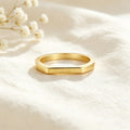 Minimalist Engraved Plain Band Ring