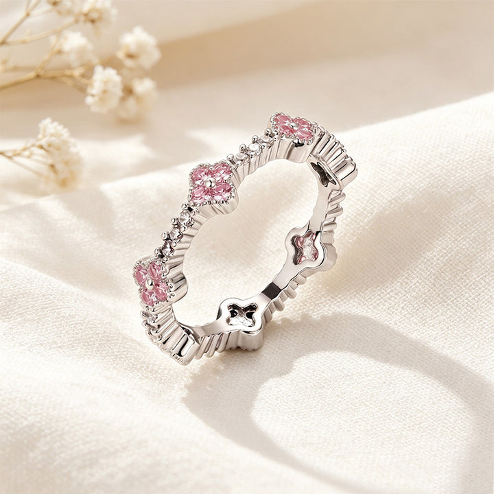 Four-Leaf Clover CZ Ring