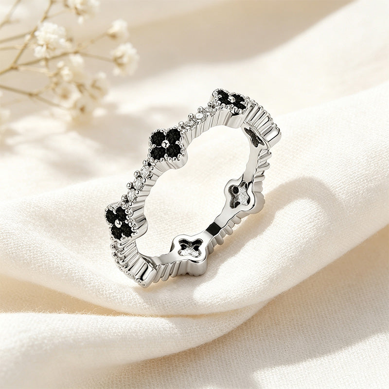 Four-Leaf Clover CZ Ring