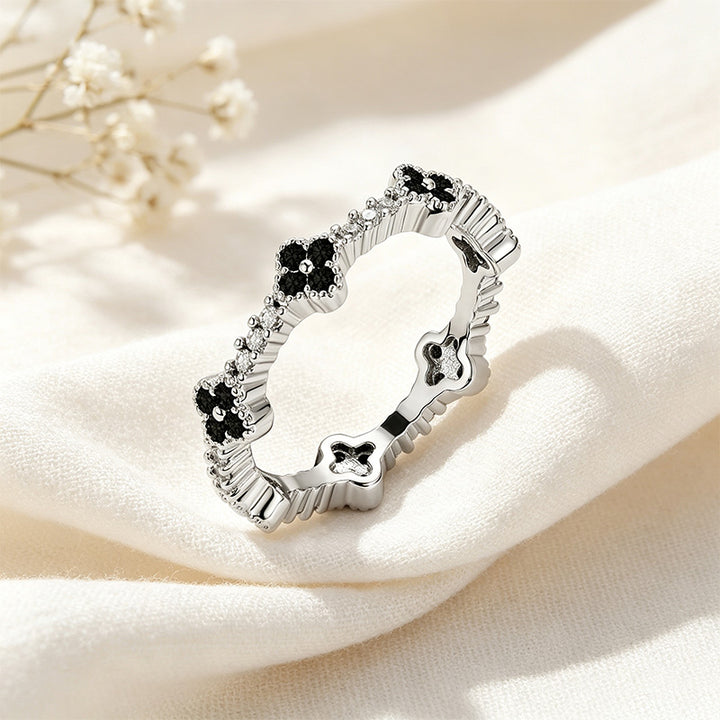 Four-Leaf Clover CZ Ring