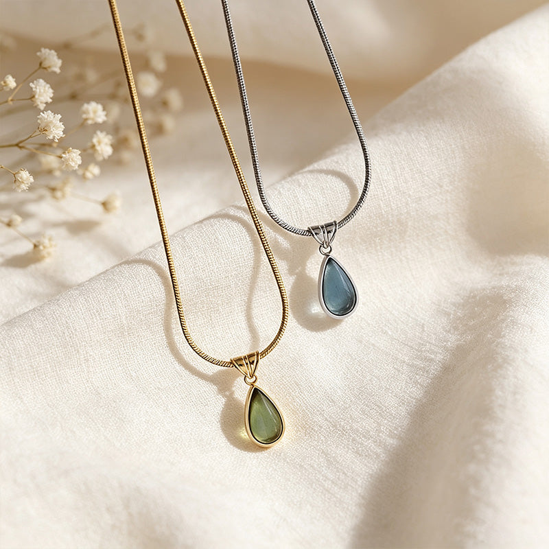 Waterdrop Crystal Ring & Necklace