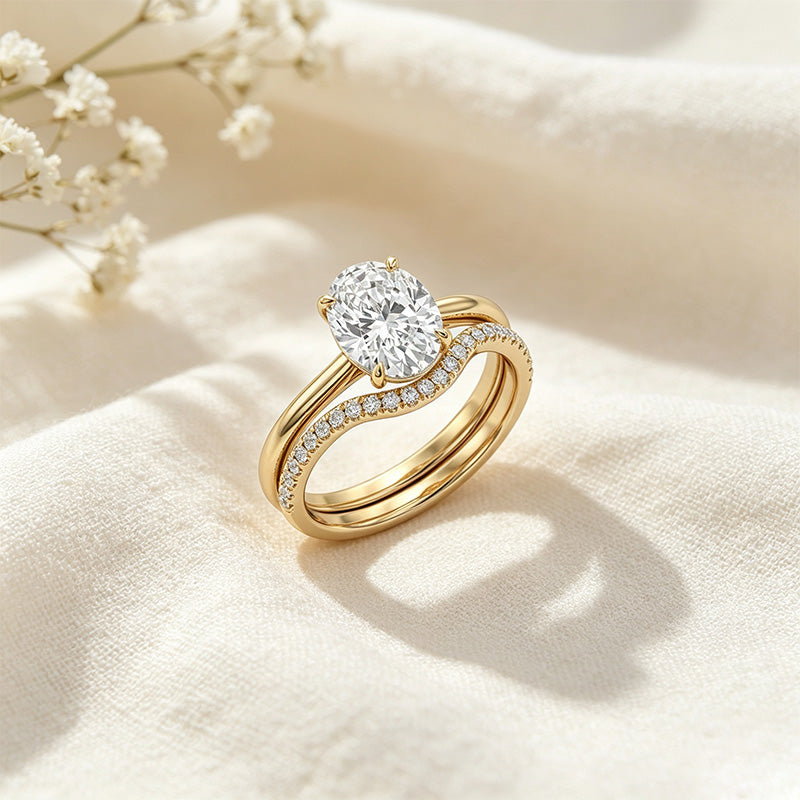 Moissanite Stacking Ring Set