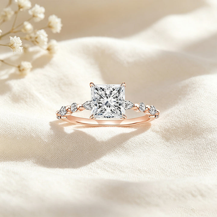 Princess Cut Moissanite Ring