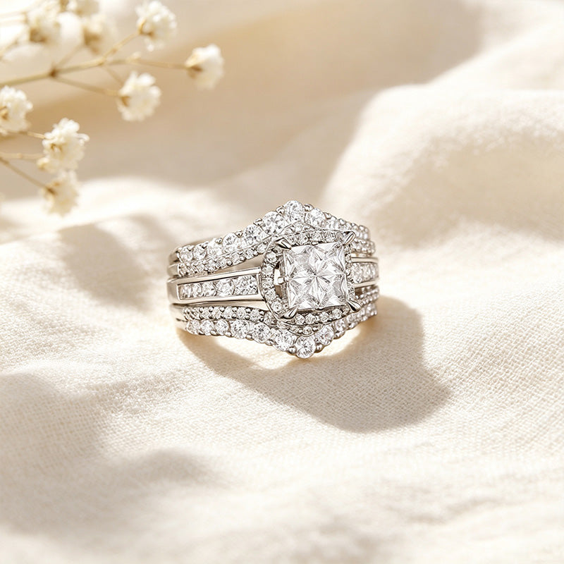 Princess-Cut Ring Set