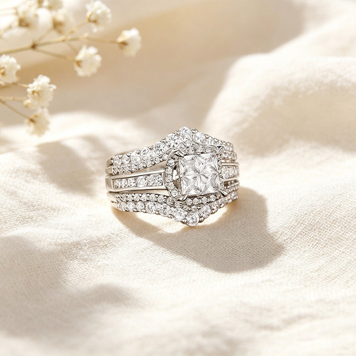 Princess-Cut Ring Set