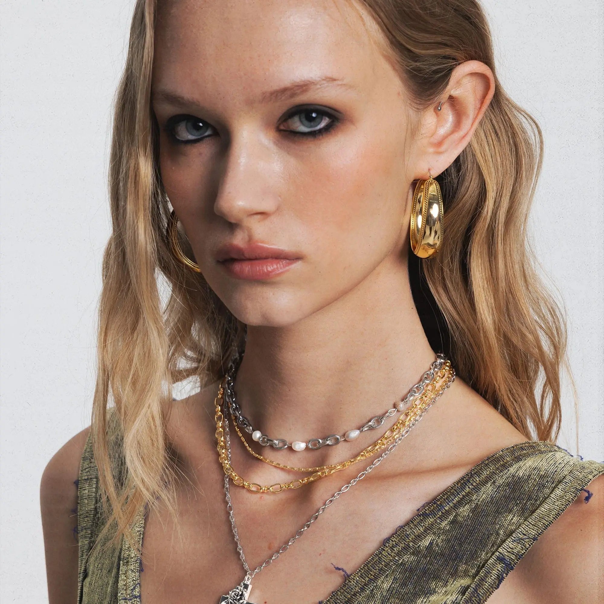 Rope Texture Hoop Earrings