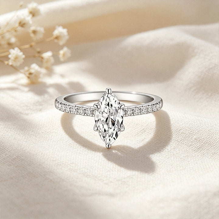 Minimalist Marquise CZ Ring