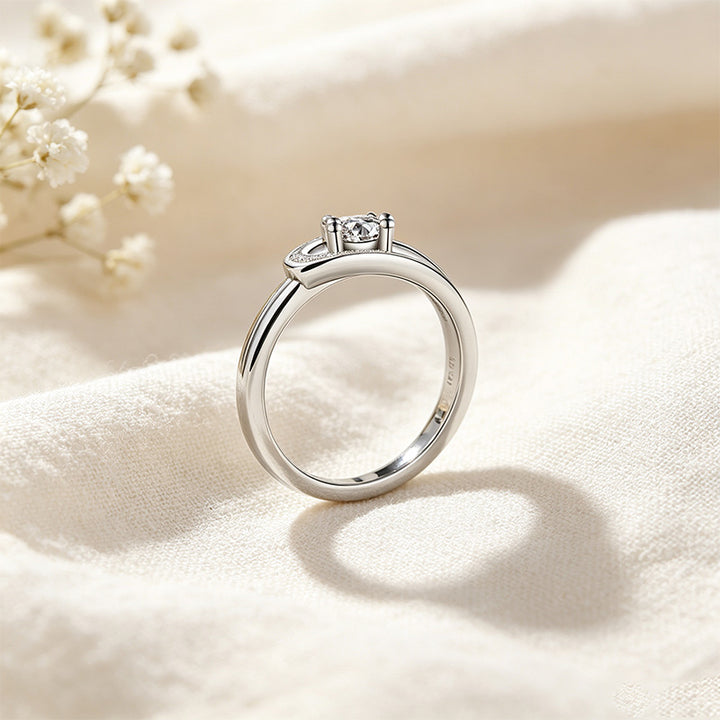 Moissanite Swirl Ring