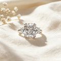 Radiant-Cut Three-Stone CZ Ring