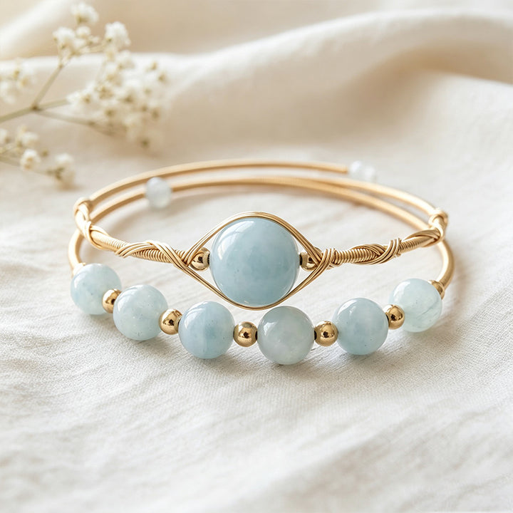 Moonstone Wire Bracelet