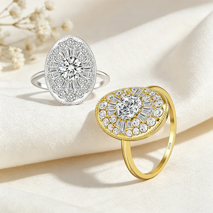 Oval Moissanite Solitaire Ring