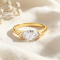 Marquise-Cut Moissanite Ring